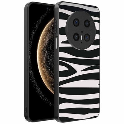 Geschikt voor Huawei Mate 70 Telefoonhoesje met zebra opdruk - TPU backcover case zebra design - Zwart Wit - Smartphonica geschikt voor Huawei Mate 70