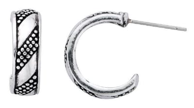 Behave - Oorbellen - Oorstekers - Half Hoop Motief - Vintage Rock