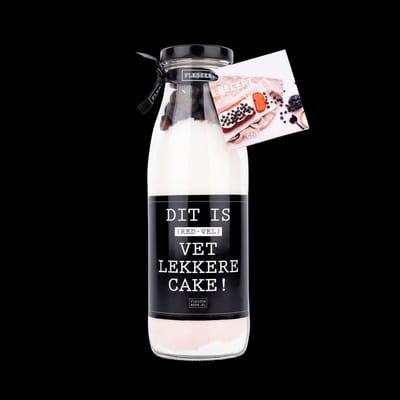 FLESSENWERK - DIY Red Velvet Cake - bakmix - DIT IS (RED-VEL)VET LEKKERE CAKE - 300 g