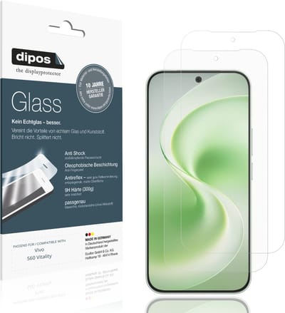 dipos – 2x Matte Pantserfolie geschikt voor Vivo S60 Vitality | 9H Screenprotector