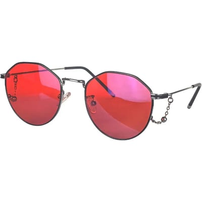 Lunettes Filtrant la Lumière Bleue Pour Femmes Meilleur Sommeil Lunettes Lentilles Rouge Orange Nuit Améliorer l'Insomnie Monture Forme Métal Petite Taille 133mm pink