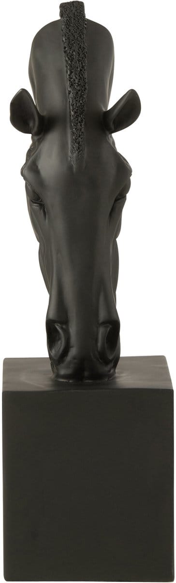 J-Line decoratie Paard Op Voet - polyresin - zwart - S