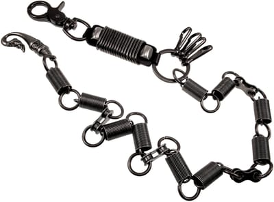 Punk Portemonneeketting met Leer en Industriële Schakels, Sleutelhanger, Broekketting – Heren