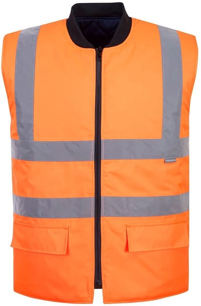 Portwest Hi-Vis Omkeerbare Bodywarmer S469 - Oranje - 5XL