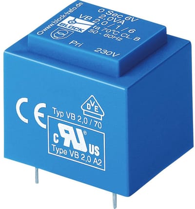 BLOCK VB 2,8/1/6 Printtransformator 1 x 230 V 1 x 6 V/AC 2.80 VA 466 mA