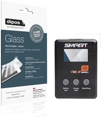 dipos – 2x Pantserfolie geschikt voor Spektrum Smart Charger S100 | 9H Screenprotector