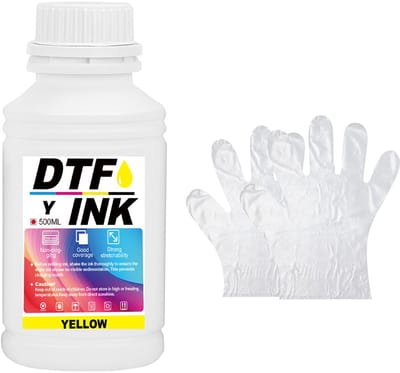 DTF inkt - 1pcs - geel - DTF transfer inkt voor textielbedrukking - thermische transfer voor DTF-printers - DTF overdracht - 500ml - premium overdracht voor inkjetprinters, thermische PET-film - compatibel met i3200, DX5/DX7, 5113, i4720, XP600