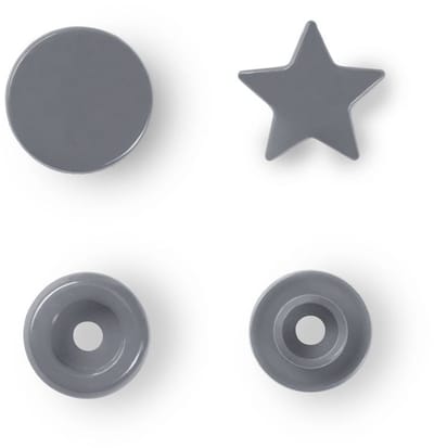 Drukknoop ColorSnaps Ster zilver grijs 30 st. - Drukknopen Color Snaps - Prym