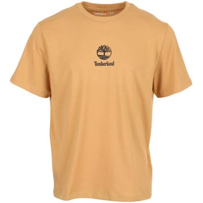 T-shirt Korte Mouw Timberland Print Stack Logo Short Ltbrn