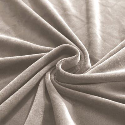 Beige Cappuccino Velours Stoelhoes - 1 Persoons