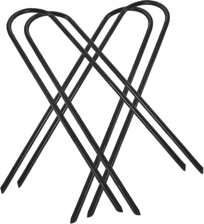Tentharingen Set - Grondpennen - Stabiele Verankering - U-vormig Ontwerp - 30 cm Lengte - Zwart