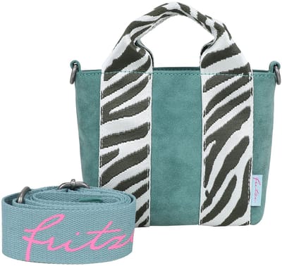 Fritzi aus Preußen schoudertas Bini Jive Crossbody Petrol Zebralini
