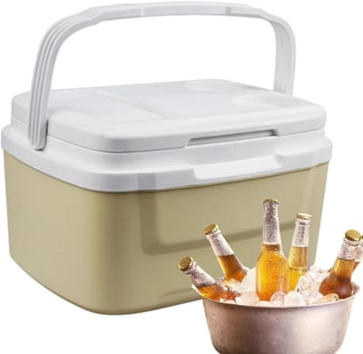 Geïsoleerde Koelbox - IJskist Draagbaar - Outdoor Activiteiten - Robuuste Constructie - 8 Liter - Geel