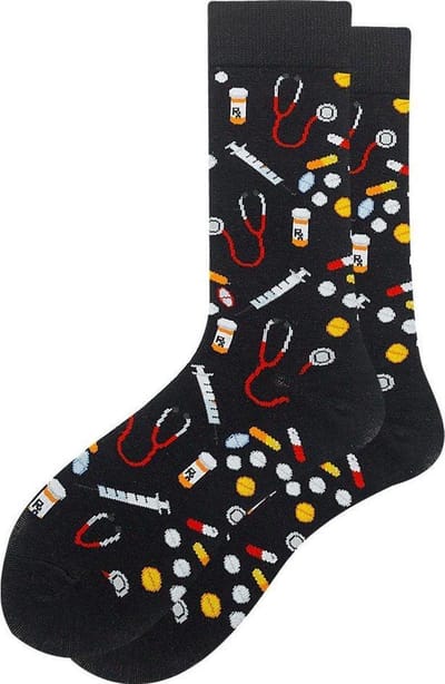 Sokken met medische print - Medicijnen - Dokter - Pillen Unisex Maat 37-44