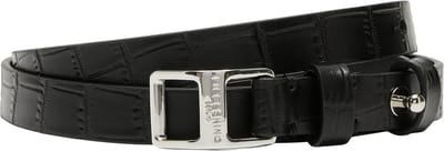 LIEBESKIND BERLIN Leren riem tailleband Lora Croco Belt 1,9 CM W95 Black zwart