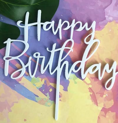 Akyol - Taart Topper happy birthday blauw - happy birthday taart topper - taart topper happy birthday - taart topper happy birthday blauw-blauw – licht blauw - Taart topper - Cake topper - Happy birthday - Verjaardagstaart topper - Verjaardag