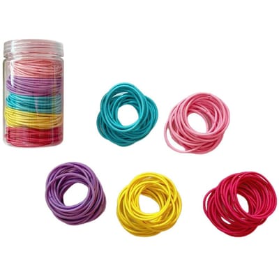 100 Pièces Élastiques à Cheveux Colorés Bandeaux pour Cheveux Porte-Queue de Cheval Bracelets Élastiques pour Femmes Filles Sans Abîmer les Cheveux pink