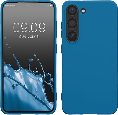 kwmobile telefoonhoesje geschikt voor Samsung Galaxy S23 - Hoesje voor smartphone - Back cover in rifblauw