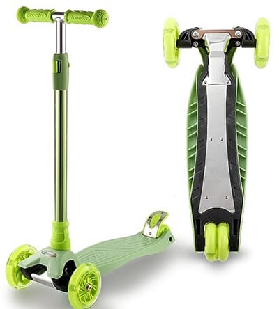 Kinderscooter met 3 Wielen en Oplichtende Wielen, Verstelbaar en Stabiel voor Kinderen van 3-12 Jaar