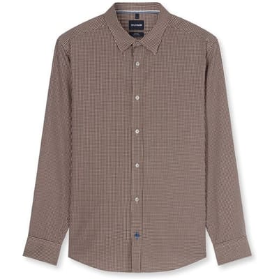 OLYMP Casual Overhemd, Regular Fit, Kent, Caramel