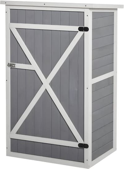 Tuinhuisje met Schappen – Gereedschapsschuur met Asfaltdak – Weerbestendige Tool Shed voor Tuinopslag – Multicolor