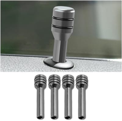 Dailygoods- Deurvergrendelingsknoppen 4 stuks - Aluminiumlegering - Universeel - Hoogwaardig - Lichtgewicht - Afmetingen 49*12mm - Deursloten