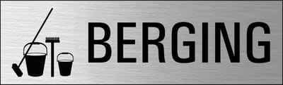 Berging deurbordje met zelfklevende strip