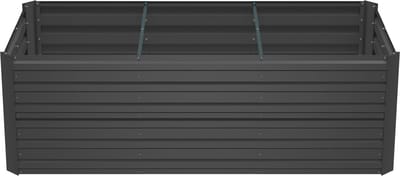 ACXIN Verhoogde Moestuinbak Metaal - Gegalvaniseerd Staal Roestvrij - 975L 180x90x58cm Zwart