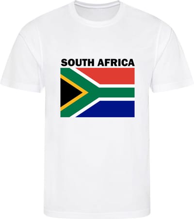 Zuid-Afrika - South Africa - T-shirt Wit - Voetbalshirt - Maat: S - Landen shirts