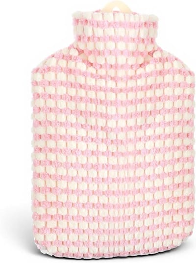 Warme handwarmer met lekvrije hoes - 500 ml - Afneembaar en wasbaar - Kleine warmwaterkruik - Bedfles - Cadeau voor haar