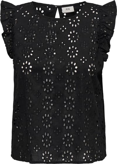 Jacqueline de Yong Top Jdyvola S/l Embroidery Top Wvn 15312383 Black Dames Maat - S
