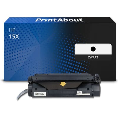 PrintAbout huismerk Toner 15X (C7115X) Zwart Geschikt voor HP