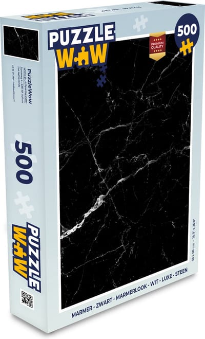 Puzzel Marmer look - Zwart - Luxe - Legpuzzel - Puzzel 500 stukjes