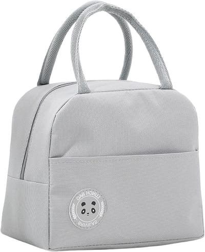 Isolerende Lunchtas voor Volwassenen en Kinderen - Herbruikbare Koeltas met Lekvrije Binnenvoering voor Werk, School, Picknick en Reizen (Grijs)
