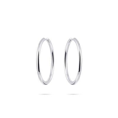 Gisser Jewels - Oorringen KCL2/30 - gerhodineerd sterling zilver - gepolijst - 2 x 30 mm