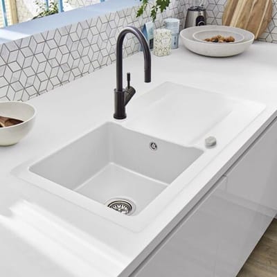 Villeroy & Boch Siluet 60 Flat inset sink basin right, drain set with eccentric actuation 33362FR1