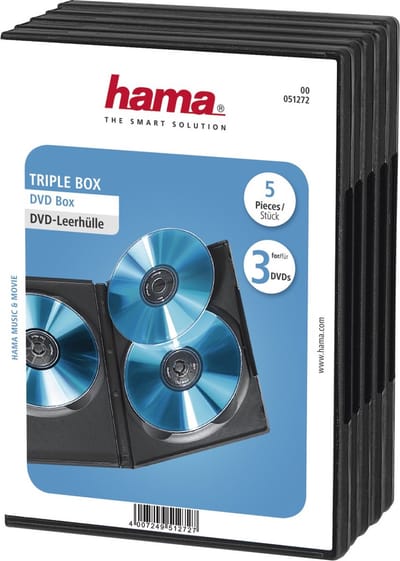 Hama Dvd Doos Vr 3Stuks Per 5 Zwart
