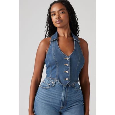 Levi's Bria Denim Corset Taglia: S | Magliette intime Outlet | Donna | Blu