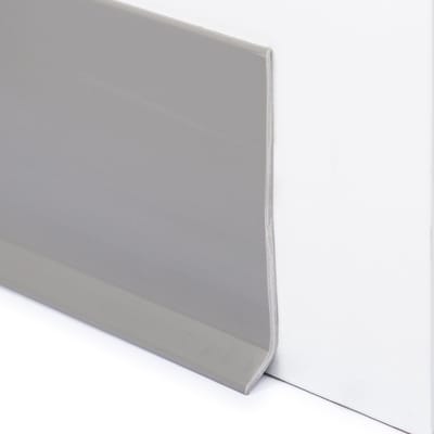 Rubbermagazijn - PVC Plint Grijs - 100x2,8mm - Flexibele plint - Lengte 25 meter - Vloerplint