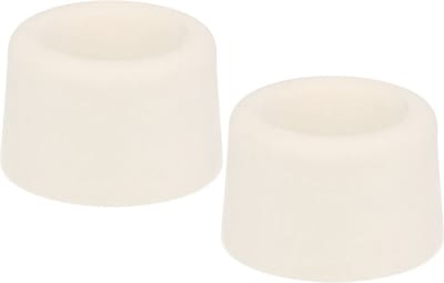 AMIG Deurstopper/deurbuffer - 2x - D23mm - inclusief schroeven - rubber - wit