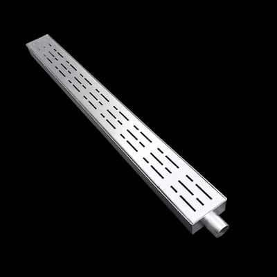 Afvoergoot - Lineaire goot - Water afvoeren - Verstevigd roestvrij staal - 10x4cm - Zilver
