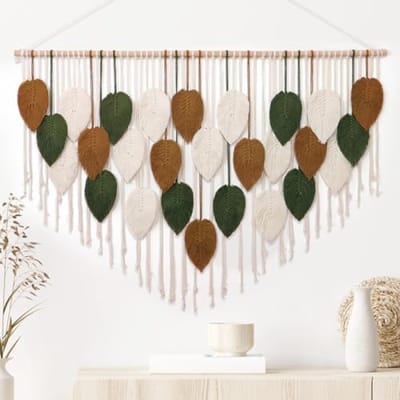 PromoHome Macramé Wanddecoratie - Groot Boho Wandtapijt met Natuurlijke Touwdetails