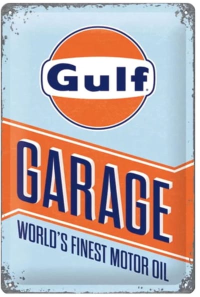 Wandbord - Gulf Garage - Officiele Licentie