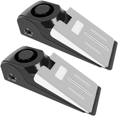 Deurstop Alarm - Deurbeveiliging Wig - Extra Veiligheid - 120 dB Luide Sirene - 2 stuks - Zilver