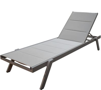 Mondial Living Aluminium Ligbed Banka Taupe - Verstelbaar én Stapelbaar