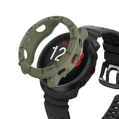 Strap-it Schokabsorberend robuust TPU hoesje - bescherm case geschikt voor de Polar Vantage M3 (groen)