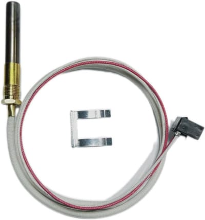 Thermofilm Sensor - Reserveonderdeel - Haard Reparatie - Hoge Temperatuur Bestendig - 70cm Kabel - Zilverkleurig
