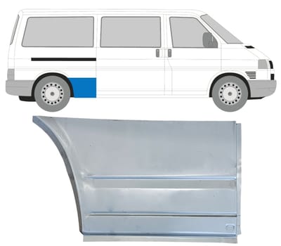 Reparatiepaneel achterspatbord voor Volkswagen Transporter T4 1990-2003 / Rechts