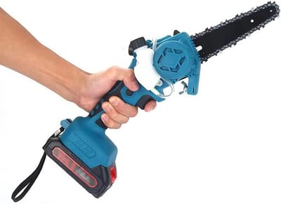 Mini kettingzaag - Elektrisch gereedschap - Hout zagen - Borstelloze motor - 6 inch - Zwart