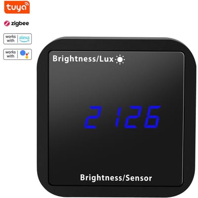 Tuya WIFI Intelligente lichtdetector Temperatuur- en vochtigheidssensor met LED-display Ondersteuning APP ZigBee